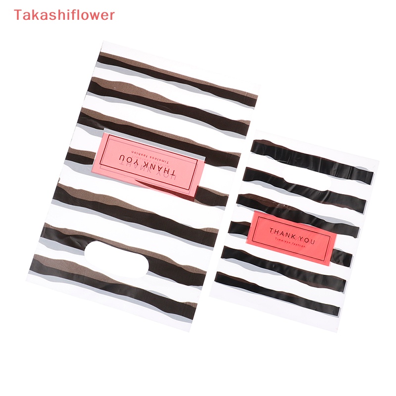 Set 50 Túi Đựng Quà Họa Tiết Sọc Trắng Đen