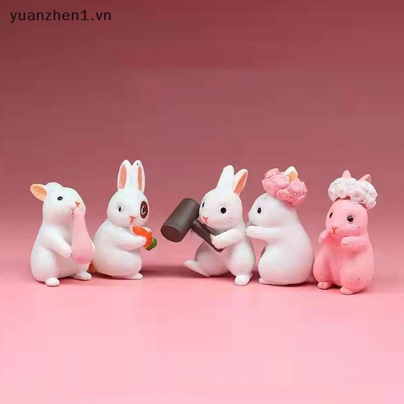 Đồ trang trí Chú Thỏ Mini Để Bàn Trang Trí Sáng Tạo Vui Nhộn