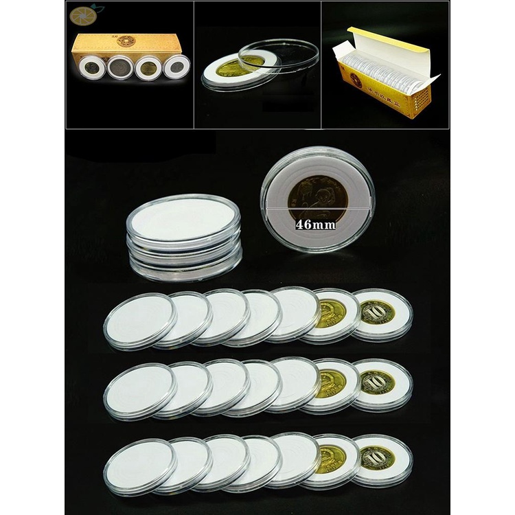 【VARSTR】Store and Display Your Coins with Clear Plastic Coin Holder Capsules - 10/25 Pack