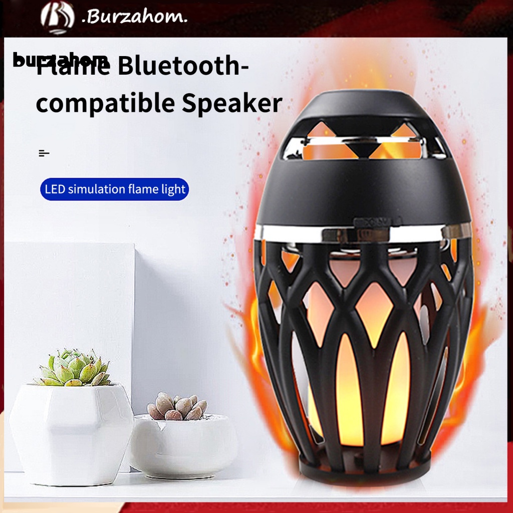 Loa Bluetooth Không Dây Âm Thanh Nổi Đa Năng Cổng Sạc USB Có Đèn LED Hình Ngọn Lửa Trang Trí Tiệc