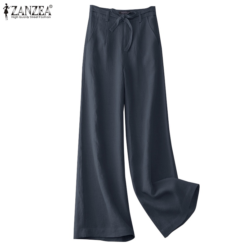 Zanzea Quần Yếm Cotton Ống Rộng Thời Trang Nữ Tính