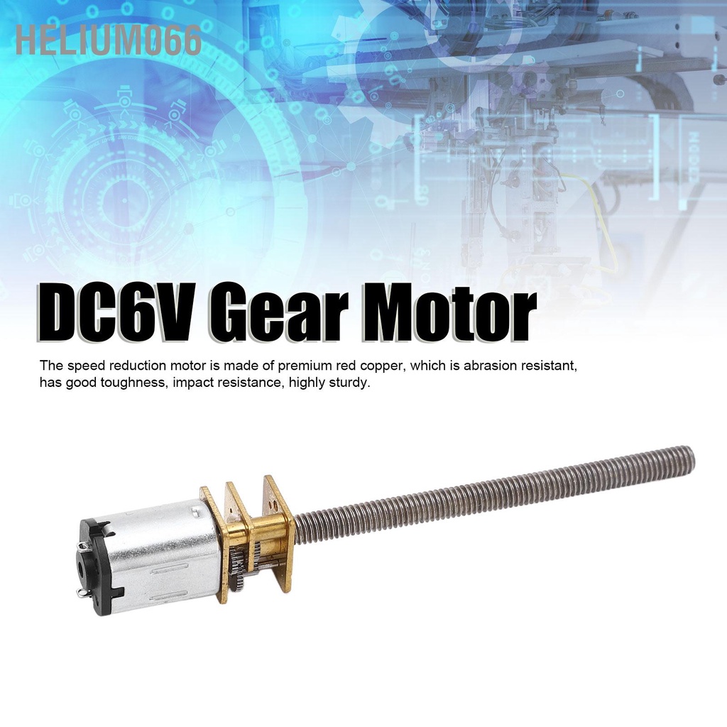 Helium066 12FN20 Động Cơ Giảm Tốc DC 200RPM M4 Trục 55mm Độ Xoắn Cao Tiếng Ồn Thấp DC6V