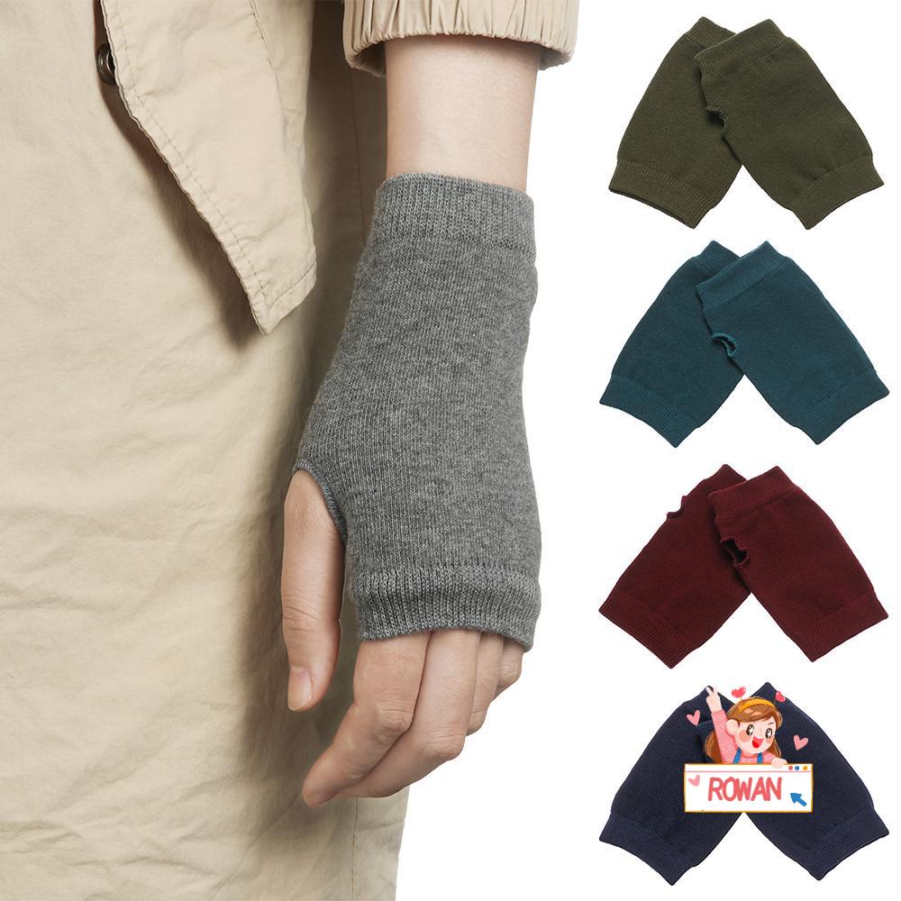 Găng Tay Len Hở Ngón Giữ Ấm Mùa Đông Cho Nữ