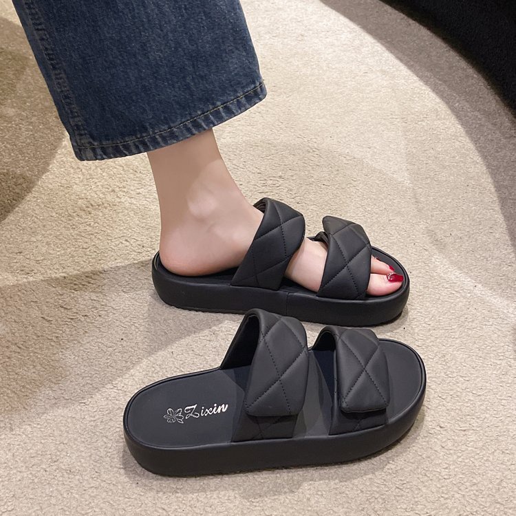 Dép Sandal Đế Dày Quai Dán Thời Trang Trẻ Trung