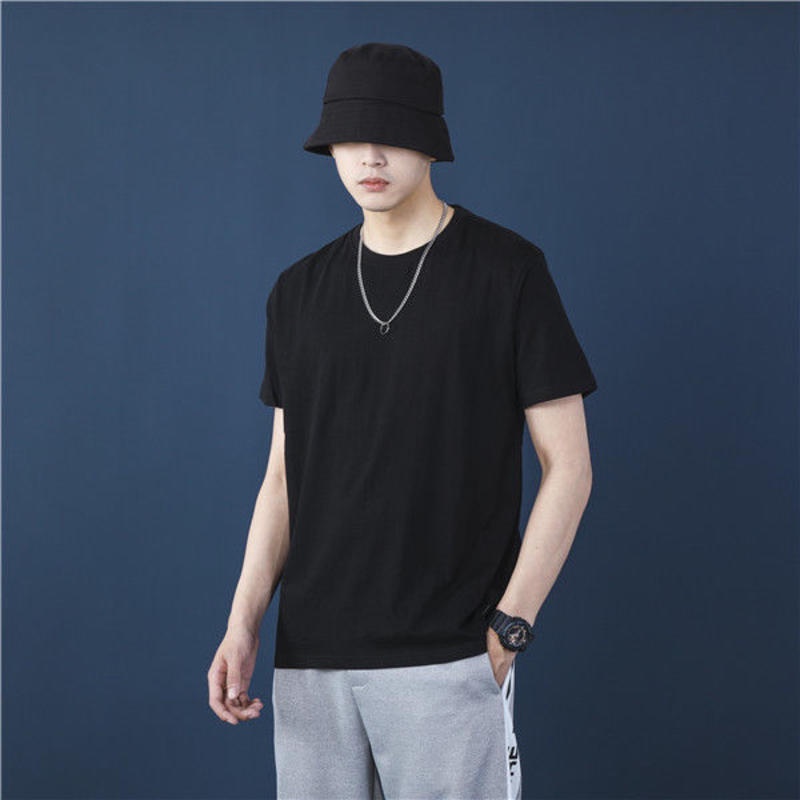 Áo Thun 100% Cotton Tay Ngắn Dáng Rộng Màu Tr ơ n Thời Trang Mùa Hè Hàng Mới 2021 51510