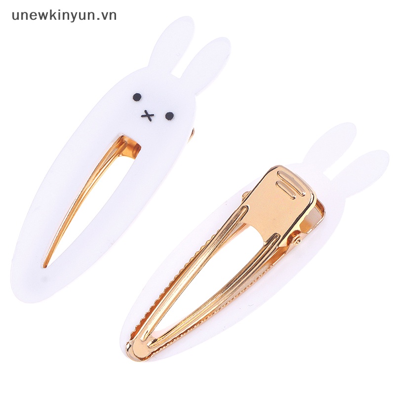 Set 2 Kẹp Tóc Hình Thỏ Trắng Dễ Thương Cho Bé Gái