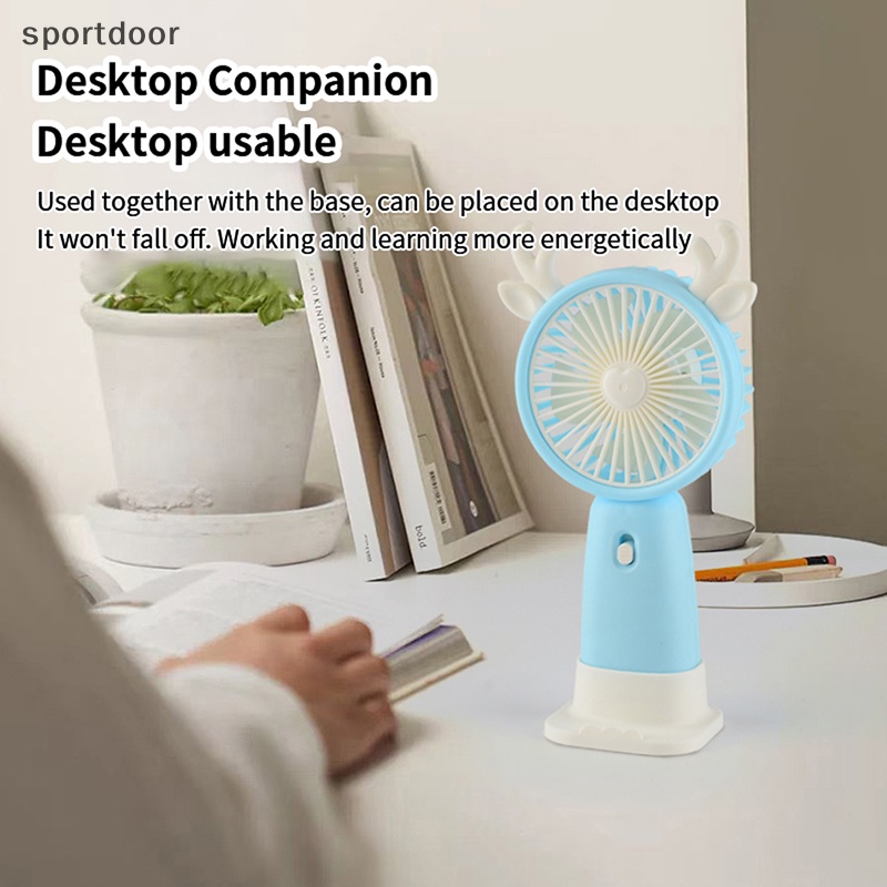 Quạt Điện Cầm Tay Mini Có Thể Sạc Lại Tiện Dụng