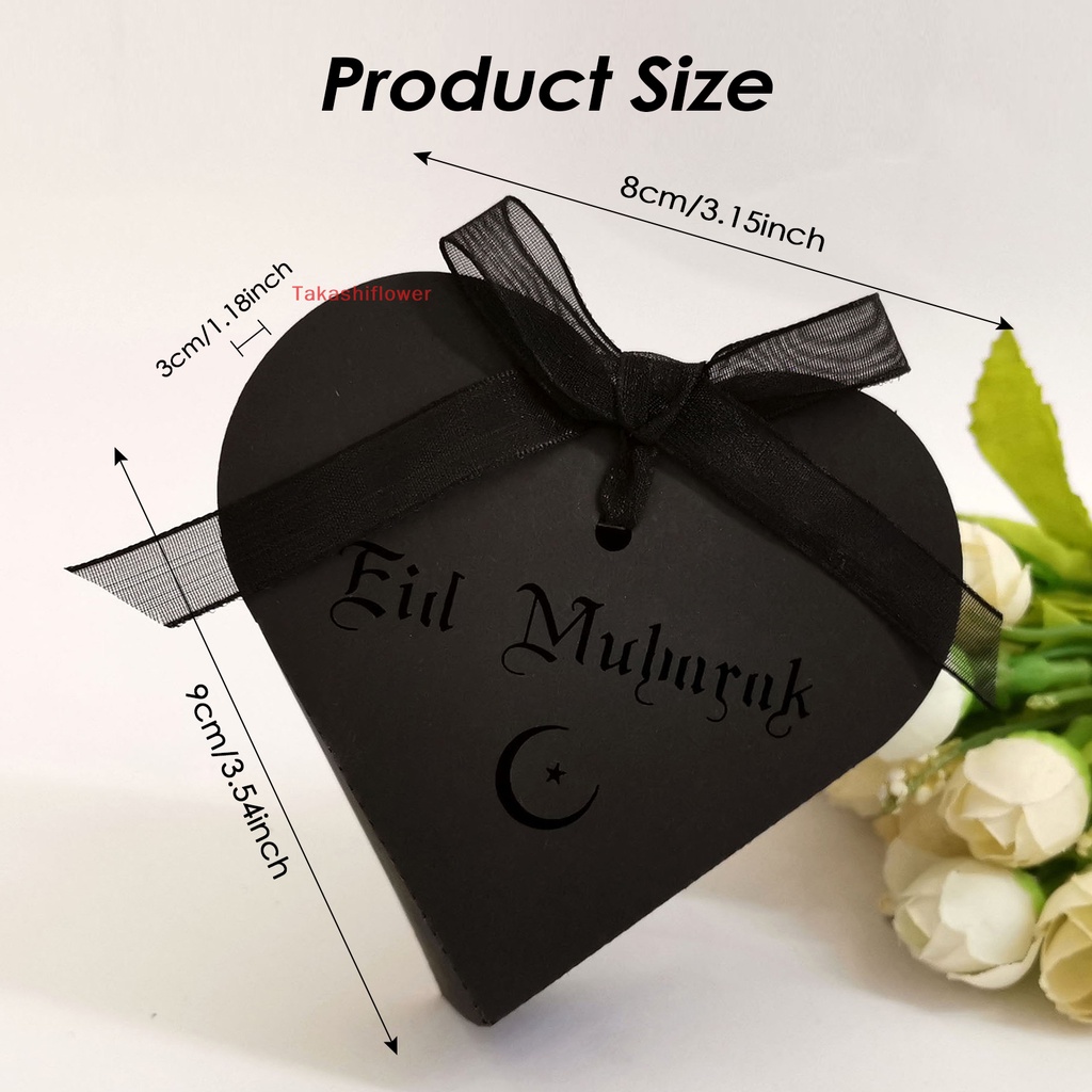 Hộp Giấy Đựng Kẹo In Họa Tiết Eid Mubarak Kiểu Hồi Giáo Dùng Làm Quà Tặng