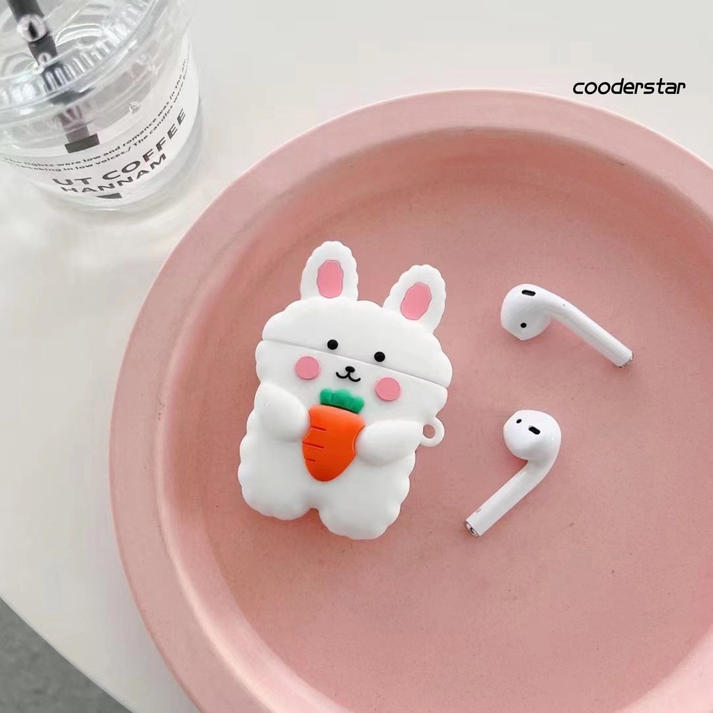 Vỏ Bảo Vệ Hộp Sạc Tai Nghe Bluetooth AirPods 3 Bằng Silicon Hình Thỏ Hoạt Hình Dễ Thương Chống Rơi / Sốc