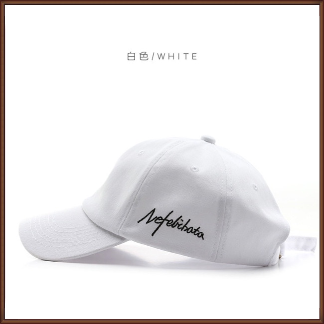 Mũ Lưỡi Trai Màu Trơn Thêu Chữ Phong Cách Hàn Quốc Thời Trang