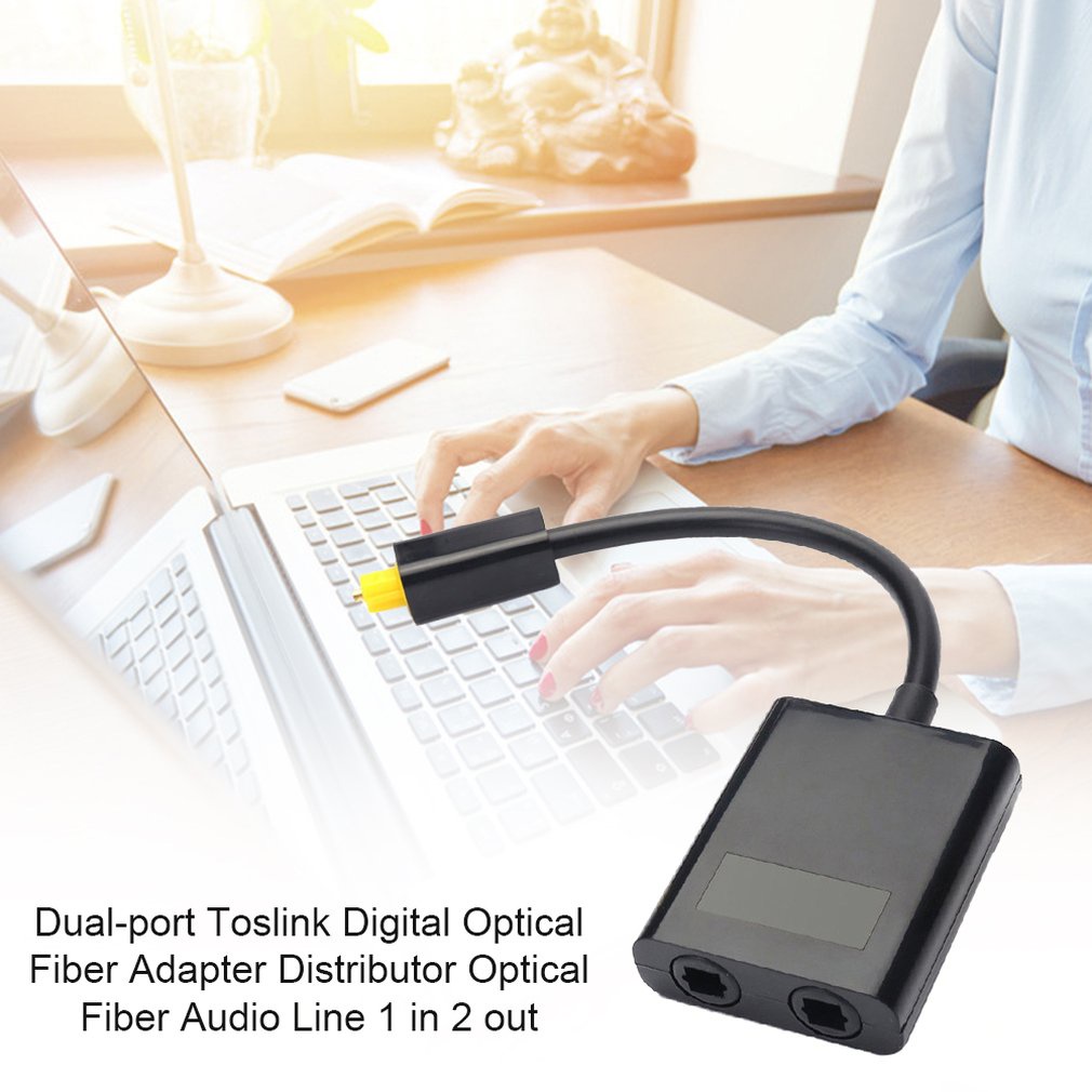 Dual Port Digital Optical Adapter Splitter Fiber Audio Cable 1 In 2 Out High Performance Adaptor [Q/15]