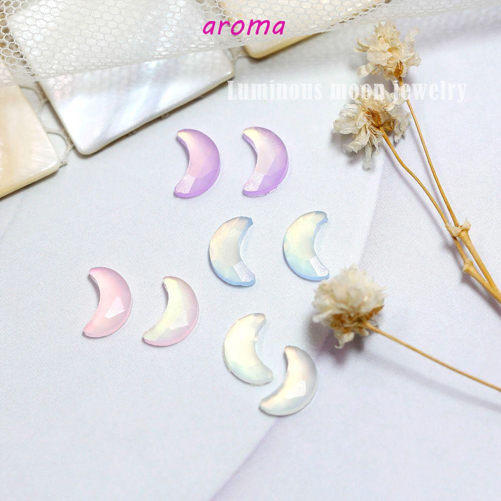 Phụ Kiện Trang Trí Móng Tay Hình Mặt Trăng 3D Lấp LánhPhụ Kiện Làm Móng DIY Chuyên Dụng