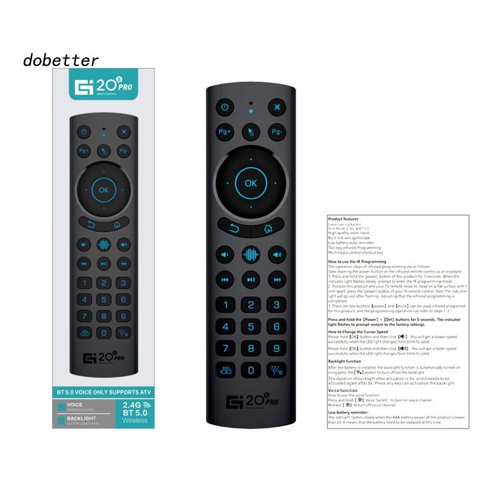 1 Bộ Điều Khiển Từ Xa Bằng Giọng Nói ABS Hai Chế Độ Có Đèn Nền LED