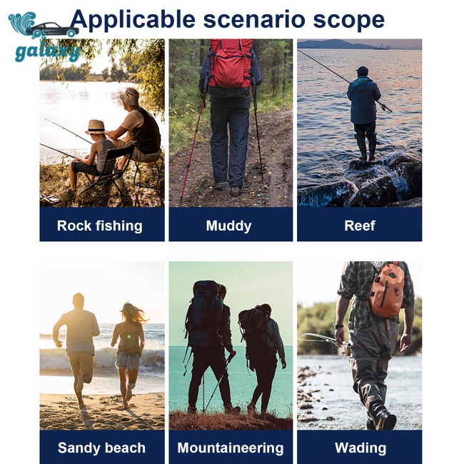 Galaxy Giày Câu Cá Đế Thép Chống Trượt Có Dây Rút Chuyên Nghiệp Cho Nam Nữ