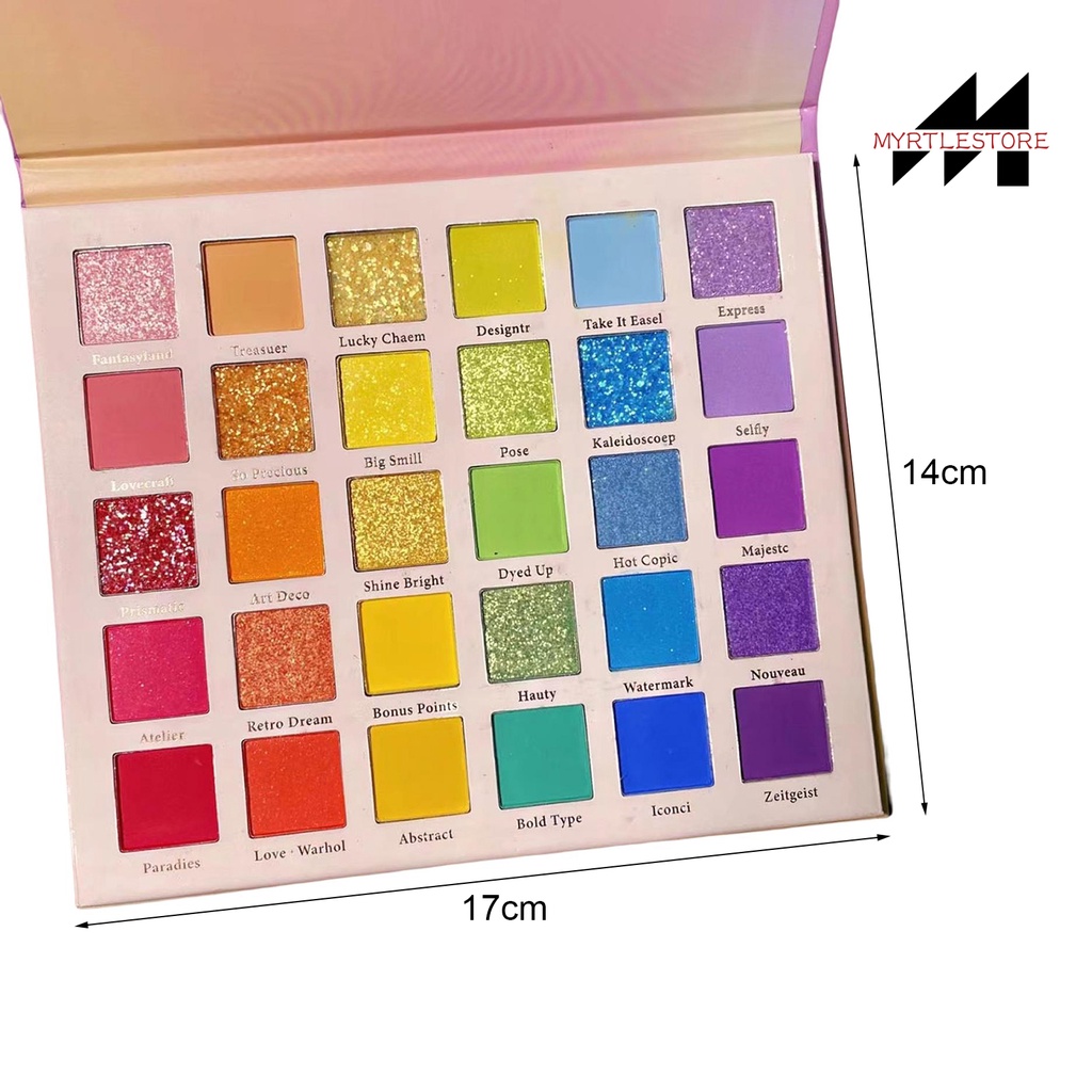 Bảng Phấn Mắt 30 Màu Sắc Long Lanh Chống Nước Dành Cho Nữ