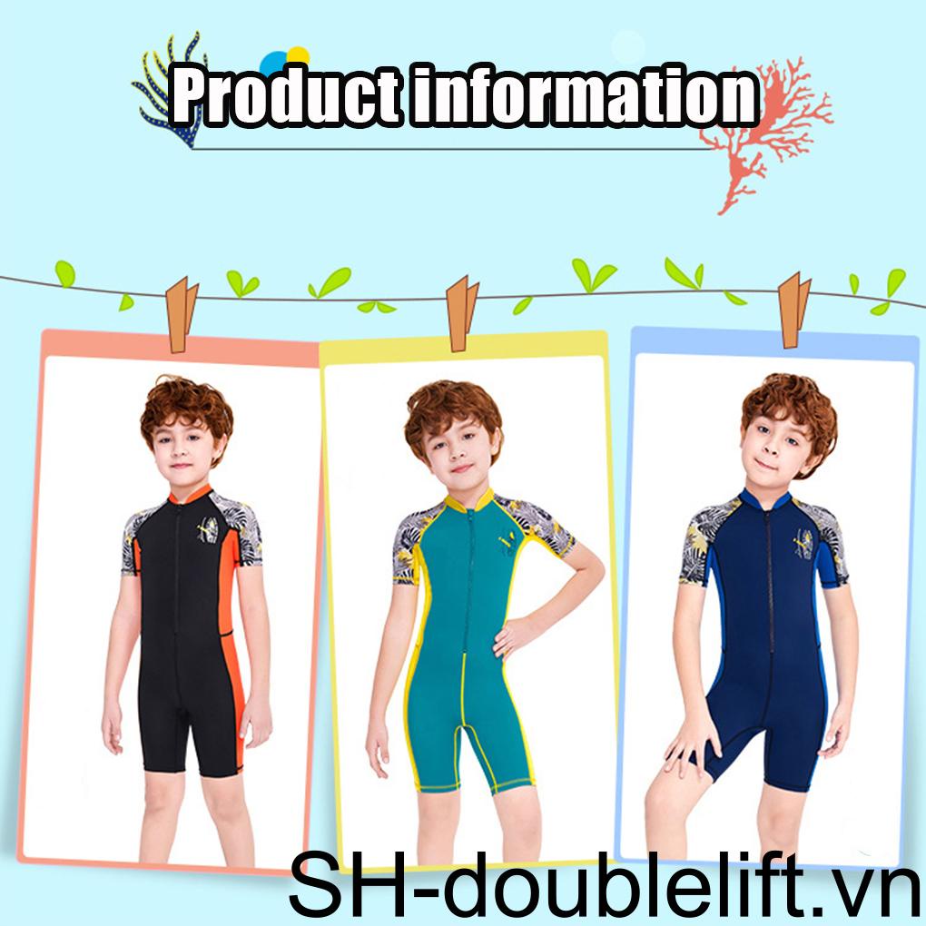 Bộ Đồ Bơi Lặn Thoáng Khí Nhanh Khô Có Khóa Kéo Sau Lưng Dành Cho Trẻ Em
