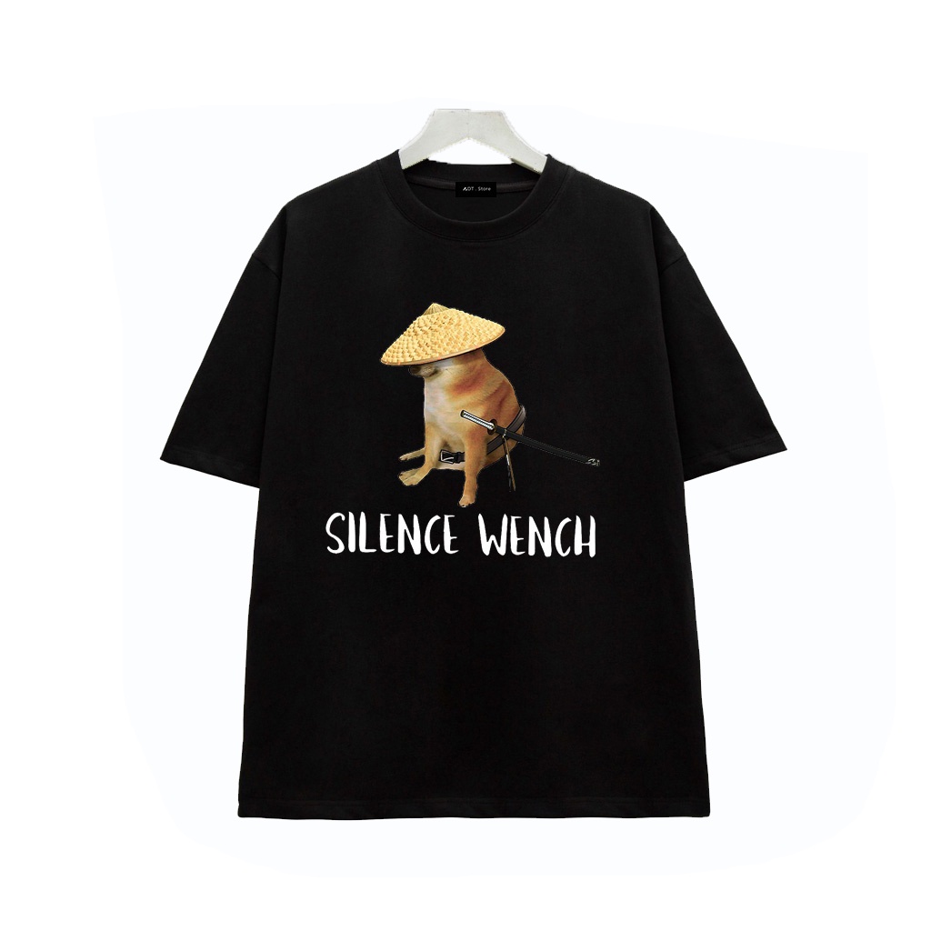 Áo thun Unisex Cheems Meme - Chất thun thoáng mát màu đen