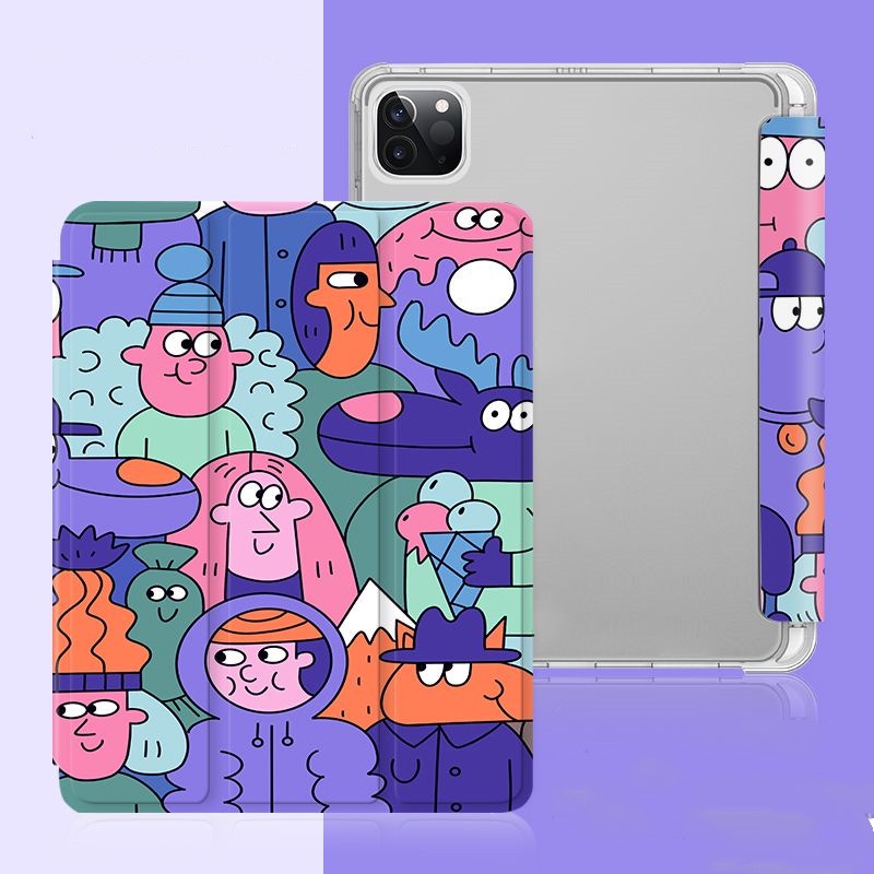 Ốp Bao Da Máy Tính Bảng TPU Mềm Có Khe Đựng Bút Chì Cho iPad Gen10 7 / 8 / 9 Air4 Air5 Pro11 "Pro12.9" mini6