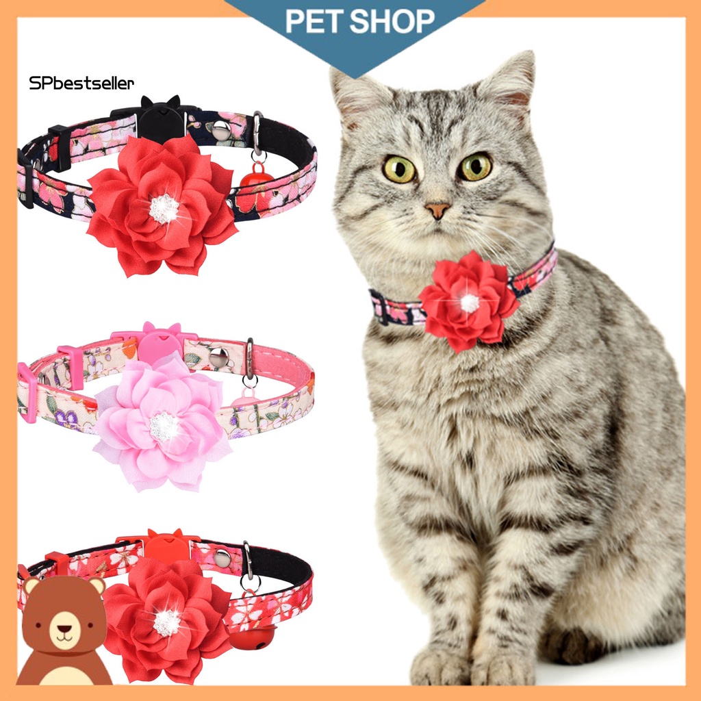 Vòng Cổ Hình Hoa Tháo Rời Được Thoải Mái Dành Cho Thú Cưng Trong Nhà