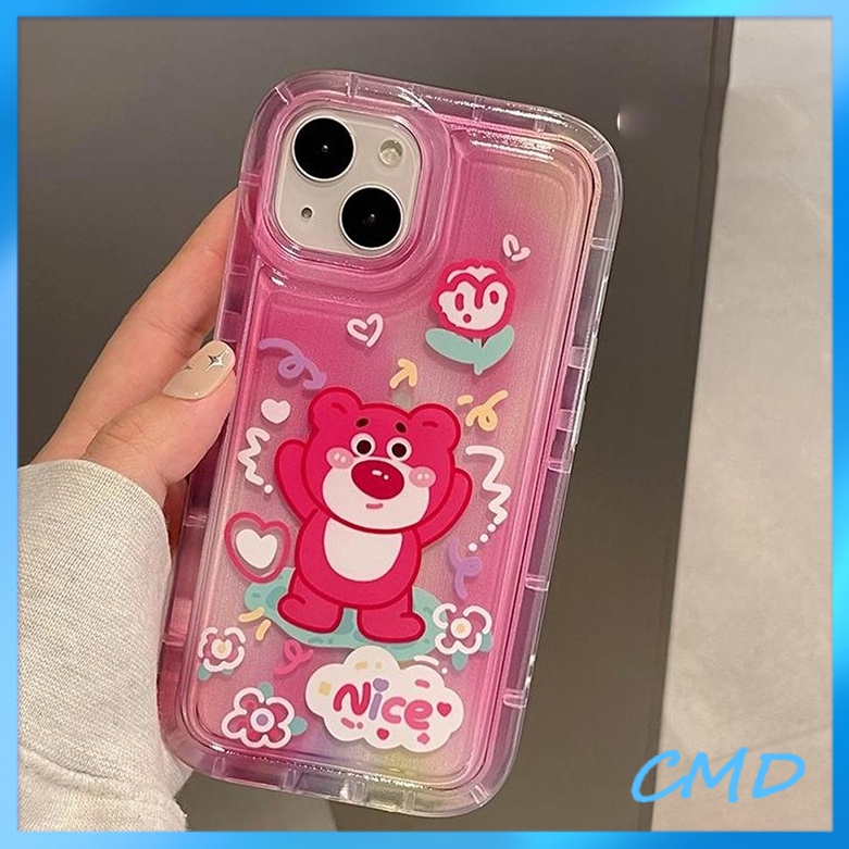 Ốp lưng iphone Điện Thoại Túi khí gấu dâu tây hoạt hình, vỏ điện thoại chống rơi, vỏ mềm giảm xóc trong suốt Cho Iphone 6 / 6S / 6splus / se / 7 / 7plus / 8 / 8plus / X / xs / xsmax / 11 / 12 / 13 / 14 / Plus / pro / pro max-732