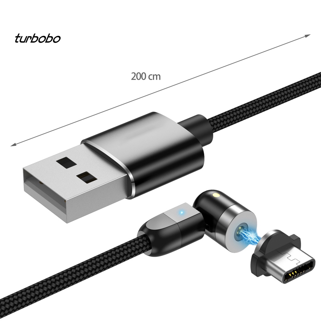1 Bộ Dây Cáp Sạc USB Type-C 8-pin / Đầu Nam Châm Xoay Được Thiết Kế 3 Trong 1 Dùng Trong Văn Phòng