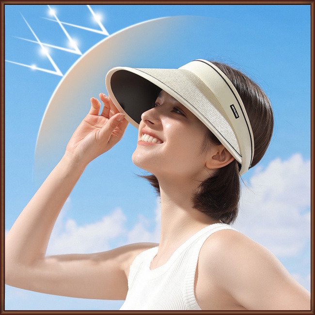 Nón Cói Rộng Vành Hở Chóp Thoáng Khí Thời Trang Đi Biển Cho Nữ