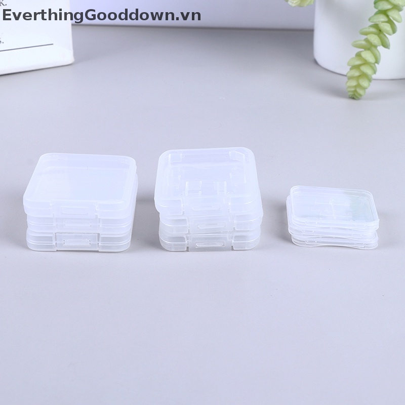 Set 10 Hộp Nhựa Trong Suốt Đựng Thẻ Nhớ SD TF CF Tiện Dụng