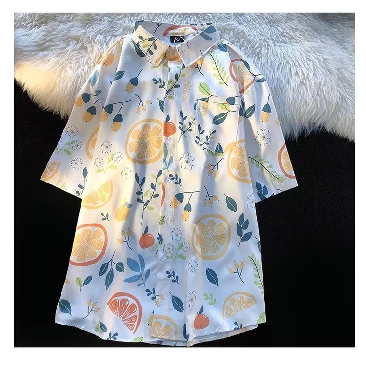 Áo Sơ Mi Tay Lửng Họa Tiết Hoa Phong Cách Hawaii Thời Trang Đi Biển Cho Nam