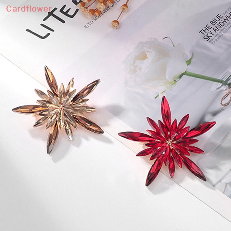 Ghim Cài Áo Hình Bông Tuyết Đính Pha Lê Nhiều Màu Mới