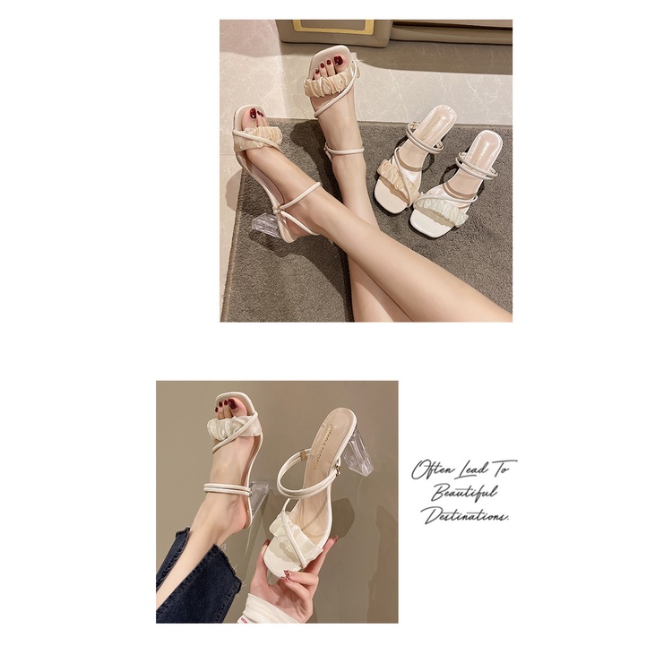 Thanh lịch giày cao gót nữ  Sandal Cao Gót Mũi Nhọn AB2447