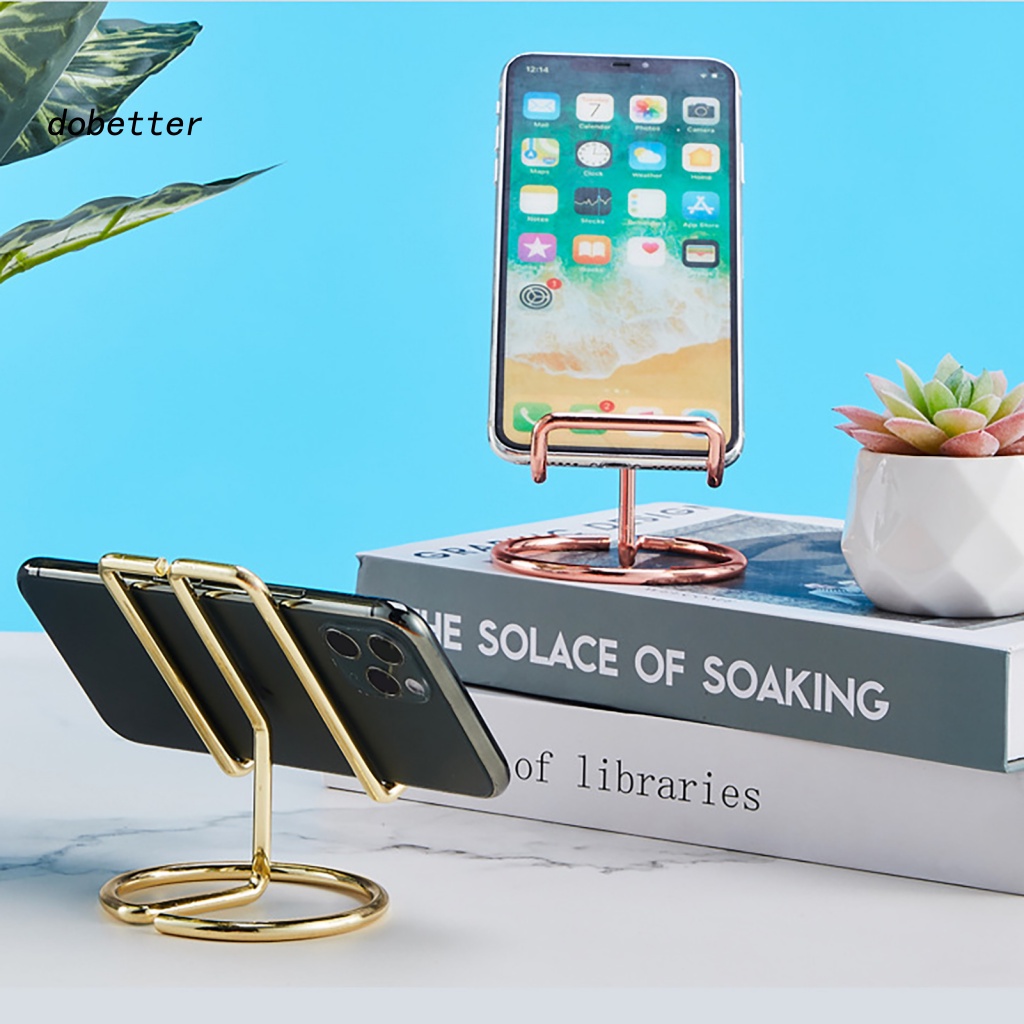 &lt; Dobetter &gt; Giá Đỡ Điện Thoại / Máy Tính Bảng Bằng Kim Loại Mạ Điện Đa Năng Để Bàn Cho Người Lười / Xem TV