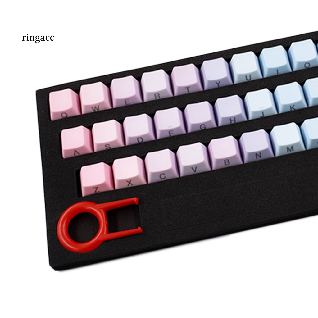 Nút Bàn Phím Cơ PBT 37 Phím Màu Hồng / Xanh Dương Gradient Thay Thế Cho Laptop / Máy Tính