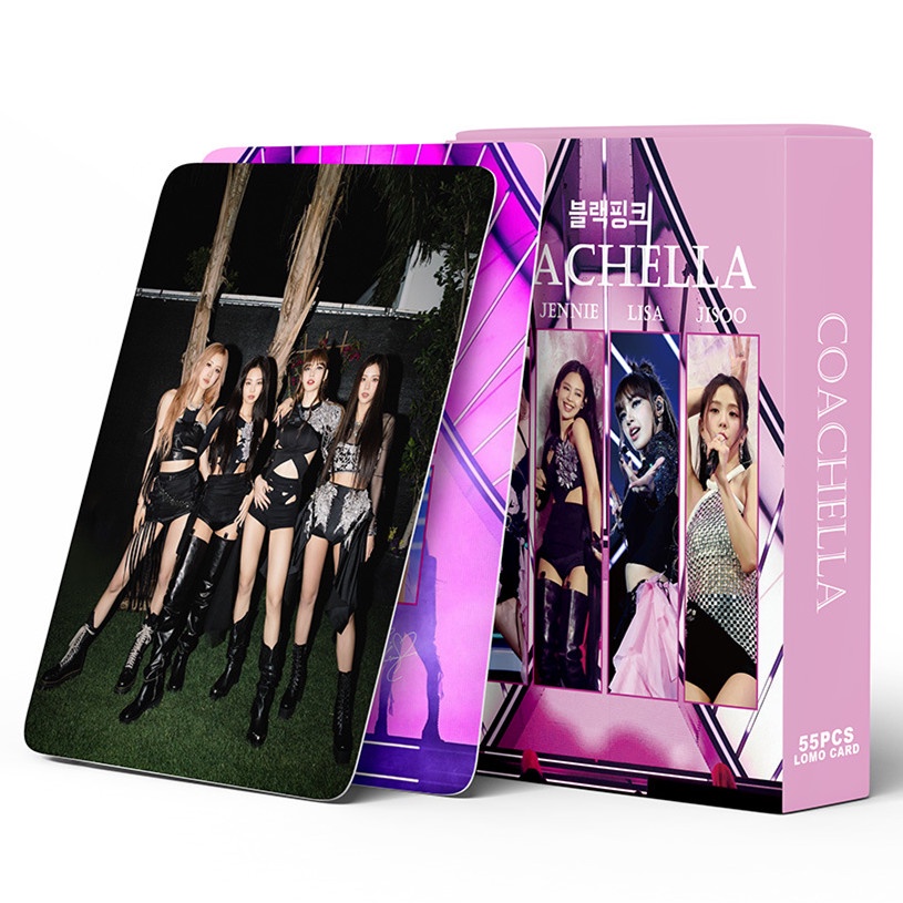 Hộp 55 Tấm Ảnh Lomo Card Blackpink Coachella Black Pink JENNIE JISOO ROSE LISA Kpop