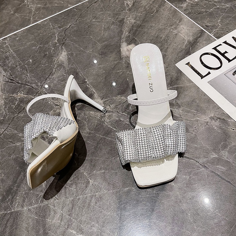 Cao Gót Sandal Cao Gót Mũi Vuông Thiết Kế Mới Thời Trang Dành Cho Năm 2023