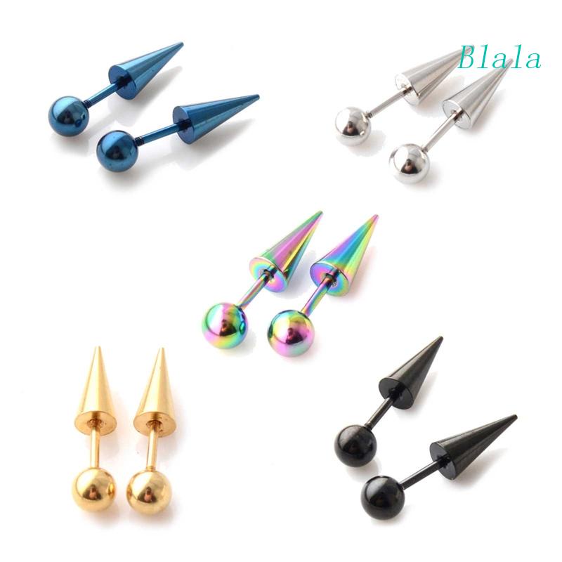 Blala Khuyên Xỏ Sụn Tai Ngắn Hình Nón Nhọn Dài Phong Cách Gothic Quỷ Tragus Aretes Je