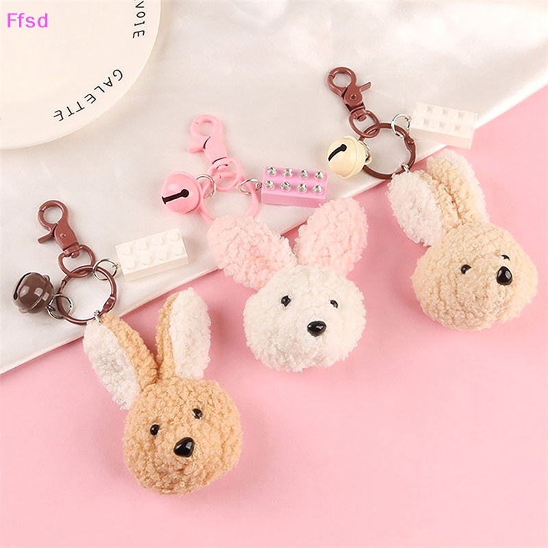 {Ffsd} Móc Khóa Thỏ Bông Tai To Dễ Thương Trang Trí Ba Lô / Túi Xách * Bán Chạy