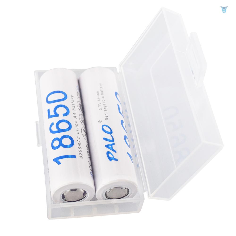 1 Hộp Đựng Pin 18650 2 18650 Bằng Nhựa Trong Suốt Chất Lượng Cao