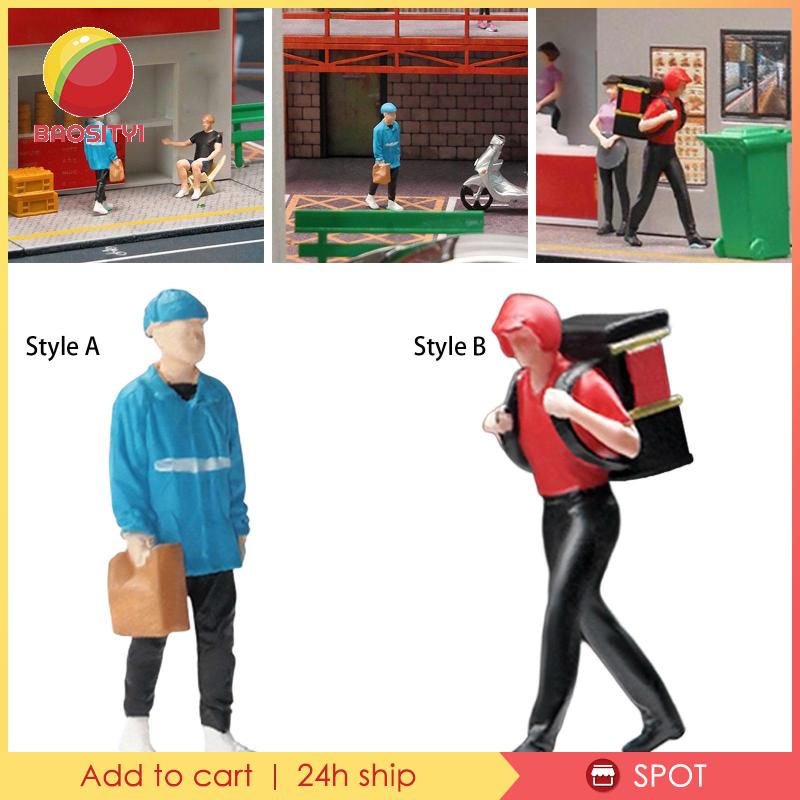 Mô Hình Người Giao Hàng Mini Tỉ Lệ 1: 64 Trang Trí Tiểu Cảnh