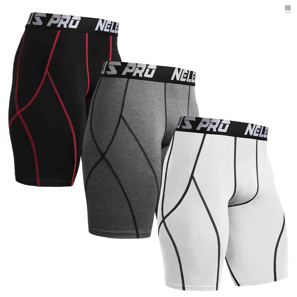 Set 3 Quần Short Thể Thao Nam Chất Liệu Đàn Hồi Nhanh Khô