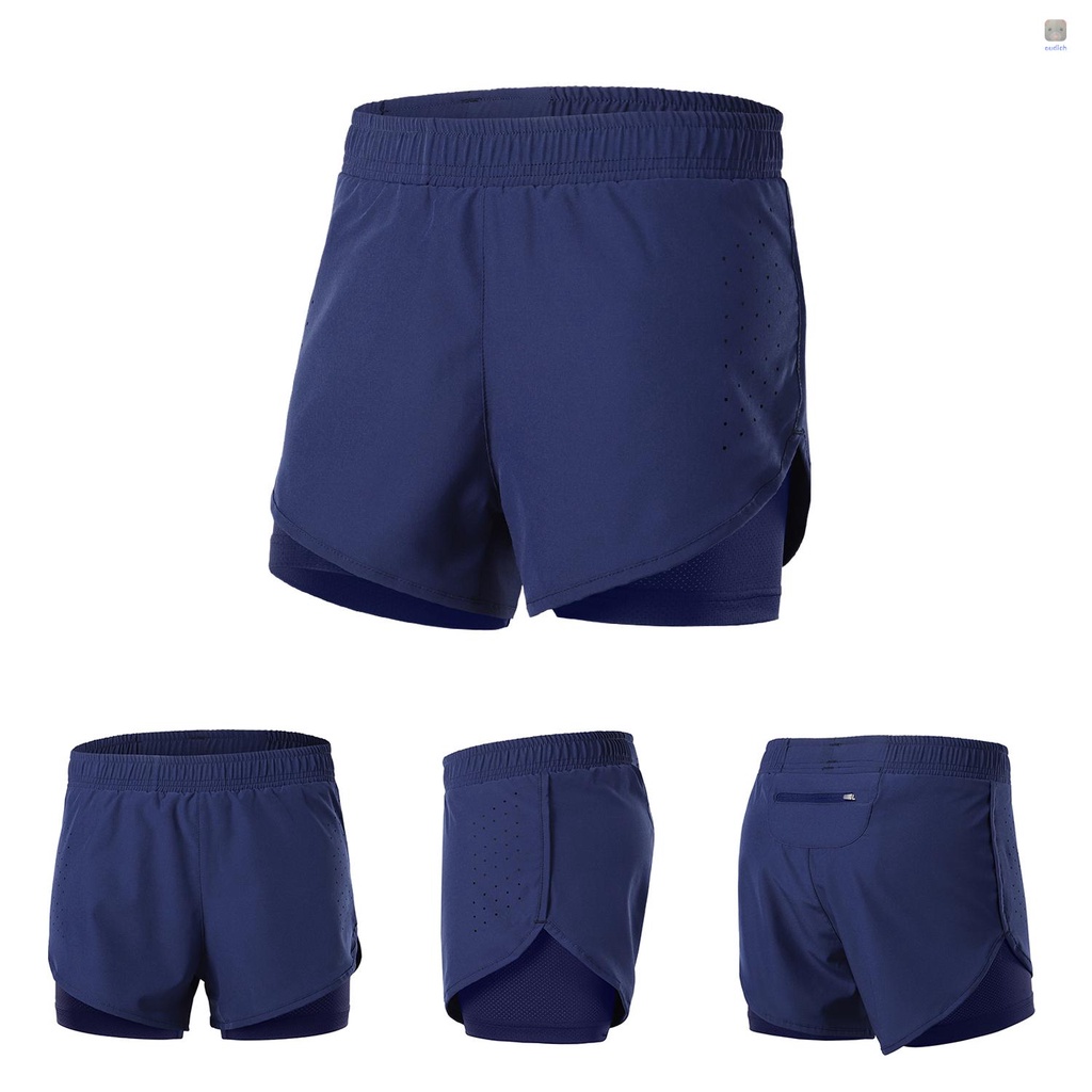 Quần ngắn đi xe đạp 2 Trong 1 Thoáng Khí Mau Khô Cho Nữ