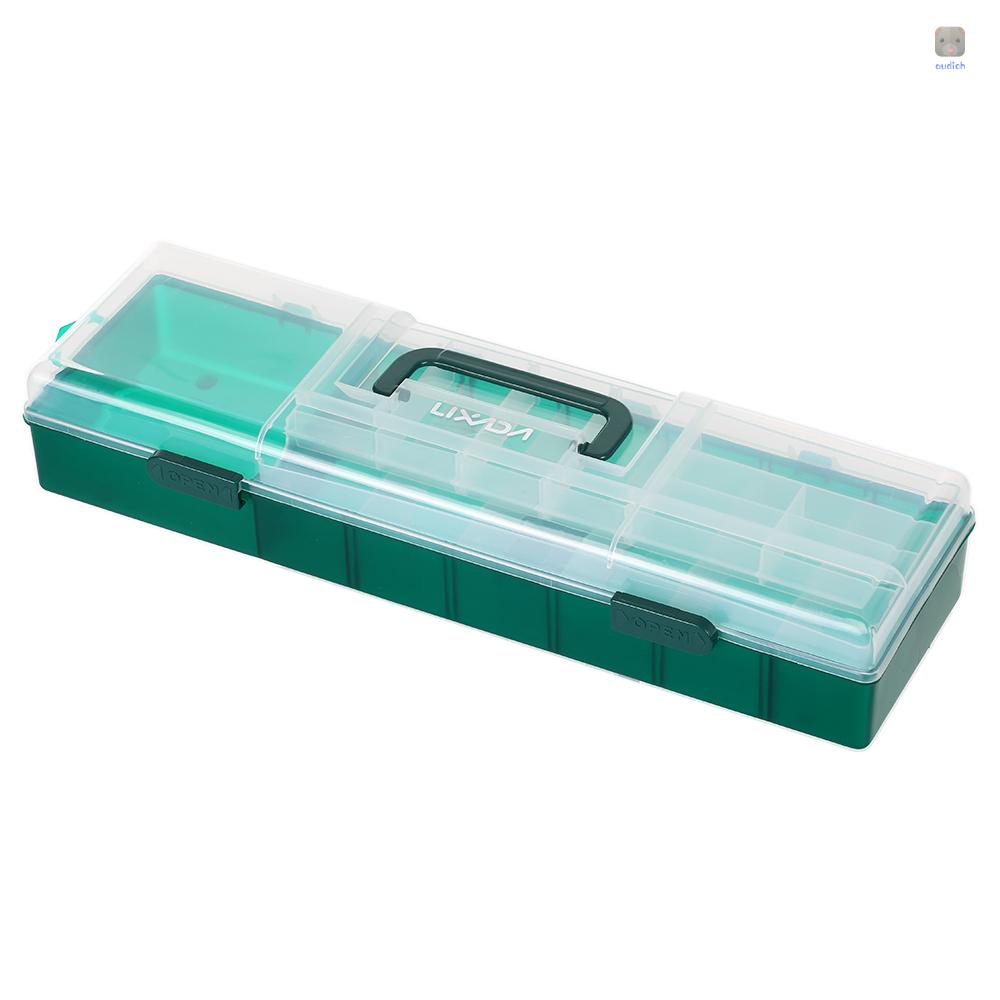 Hộp Đựng Phụ Kiện Câu Cá 2 Tầng Trong Suốt Lixada