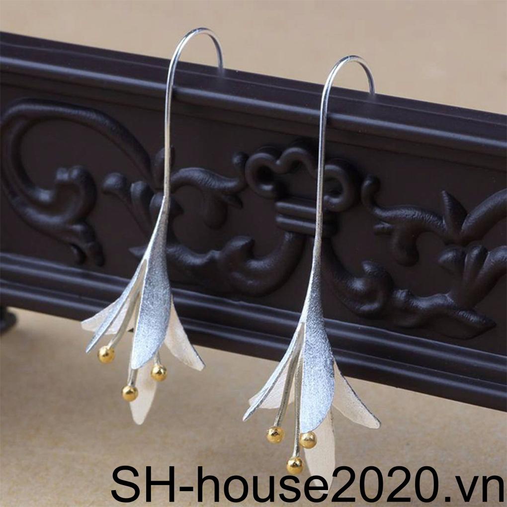 1 Đôi Bông Tai Hình Hoa Bằng Hợp Kim Thanh Lịch Dành Cho Nữ