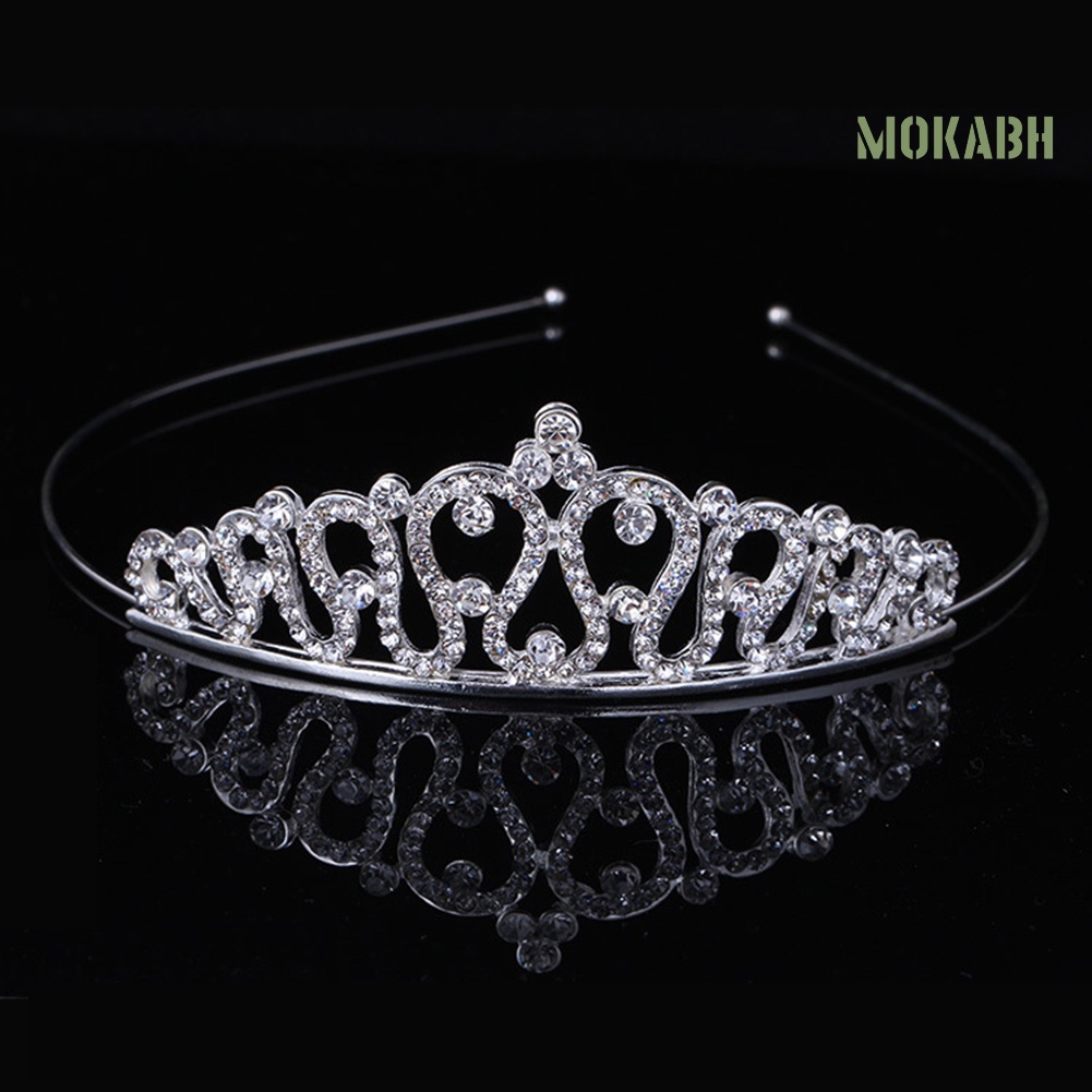 [Mok Abh] Cài Tóc Hình Vương Miện Có Đính Đá Đáng Yêu Cho Bé Gái