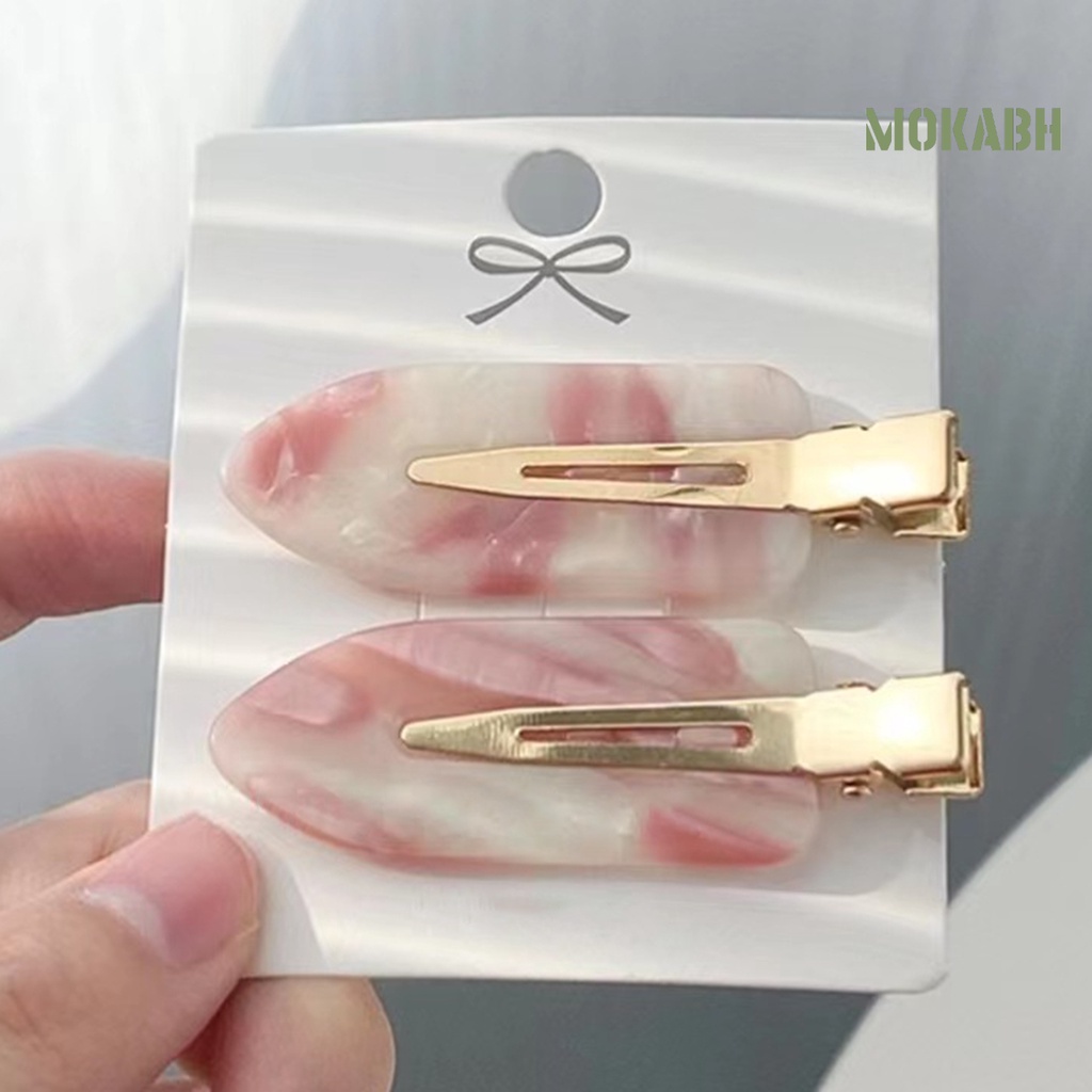Bộ 2 Kẹp Tóc Acrylic Chống Trượt Phong Cách Hàn Quốc