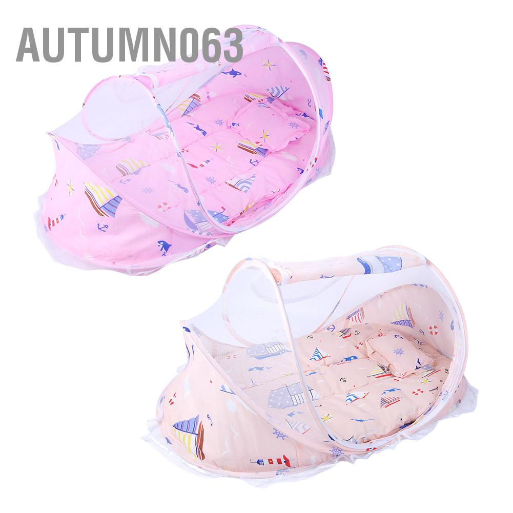 Autumn063 3 Cái/bộ Di Động Có Thể Gập Lại Lều Chống Muỗi Cho Trẻ Sơ Sinh Ngủ Du Lịch Bé