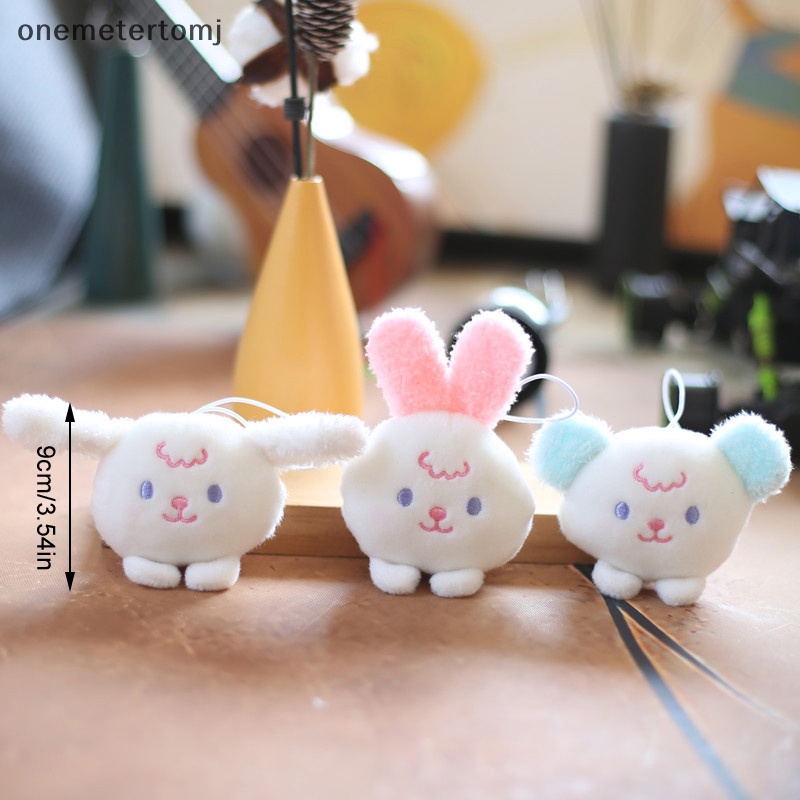 Móc Khóa Hình Đầu Thỏ / Gấu Nhồi Bông Mini Dễ Thương DIY