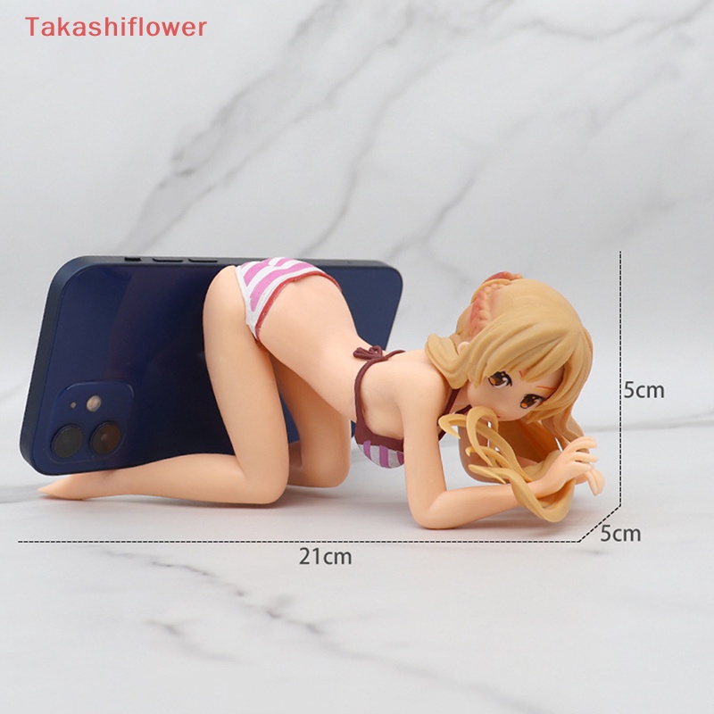 (Takashiflower) Giá Đỡ Điện Thoại Hình Cô Gái Mặc Bikini Hoạt Hình Dễ Thương Trang Trí Bảng Điều Khiển Xe Hơi