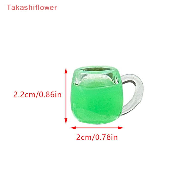 Set 5 Ly Rượu Mini Bằng Kính Dạ Quang Nhiều Màu Sắc Dùng Trang Trí Tiểu Cảnh