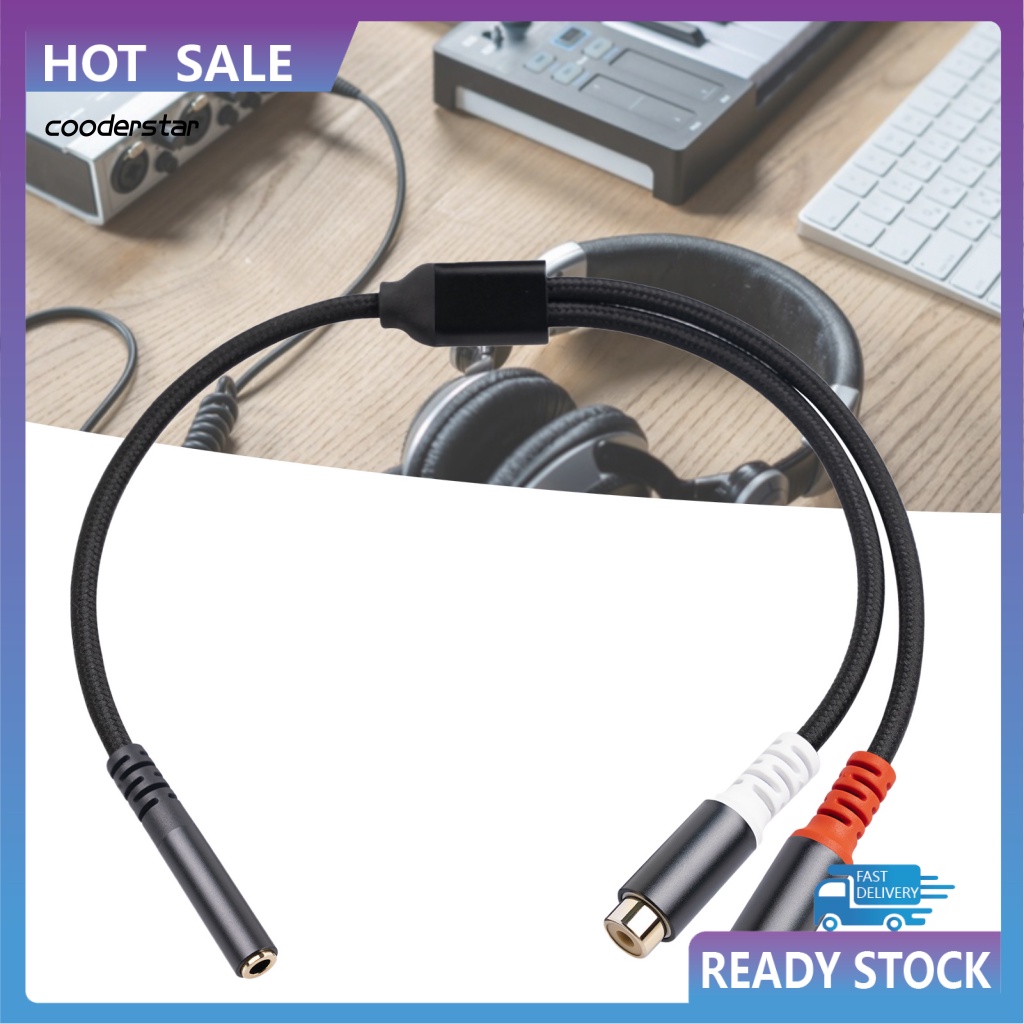 Cáp Chuyển Đổi Âm Thanh 3.5mm Female Sang 2 RCA 2 Trong 1