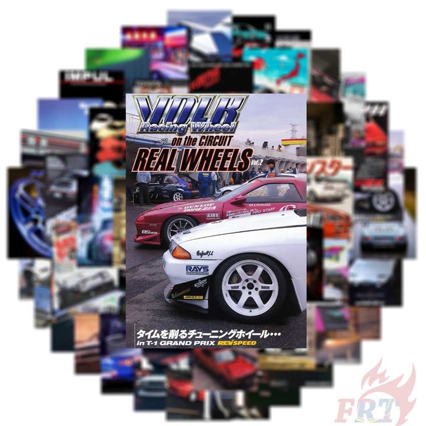 50 Cái / Bộ ❉ Racer. Jdm Áp Phích Dán Xe Hơi Series 01 ❉ Sticker Dán Tường Chống Thấm Nước Họa Tiết Doodle Hợp Thời Trang